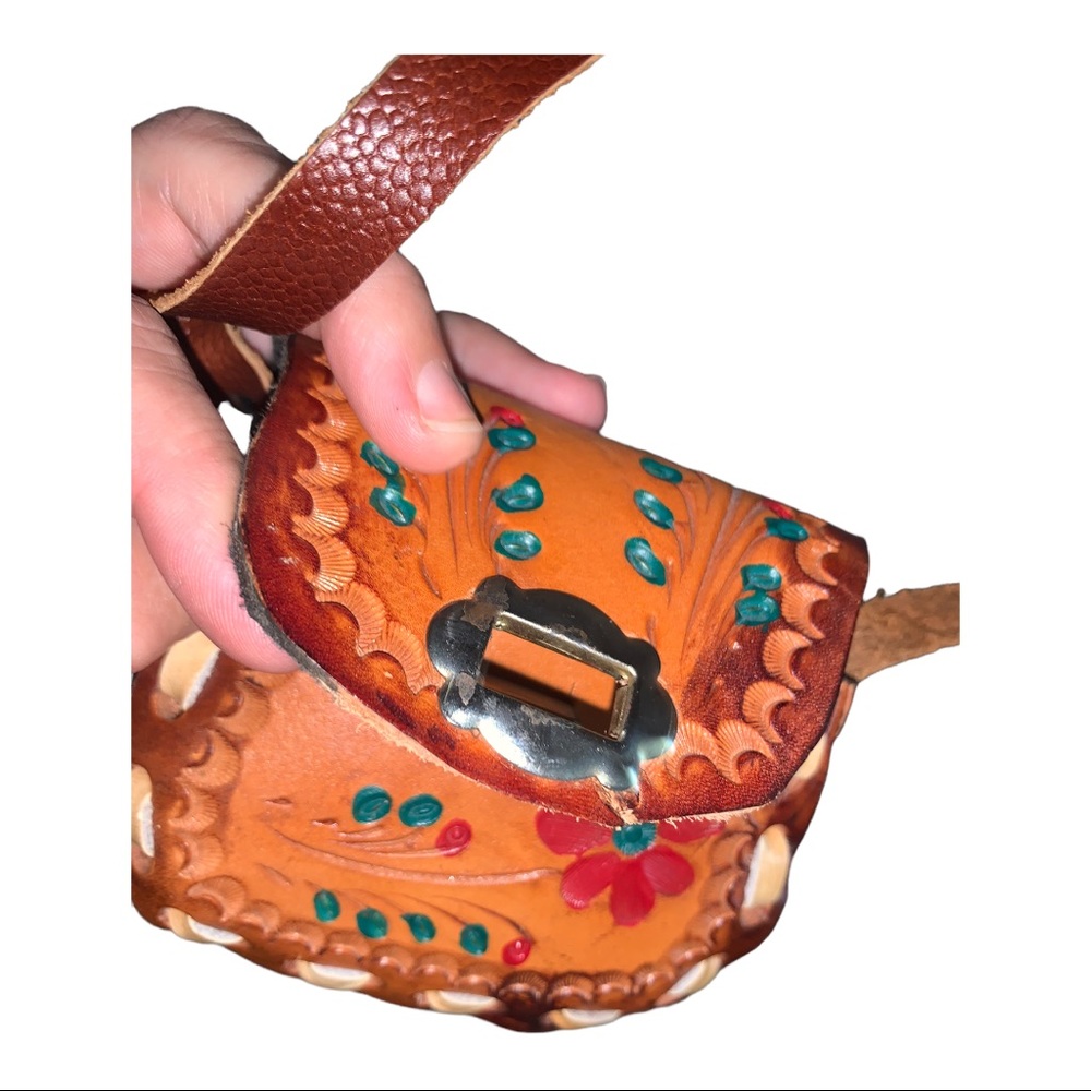 Small handmade leather purse - Picture 5 of 7